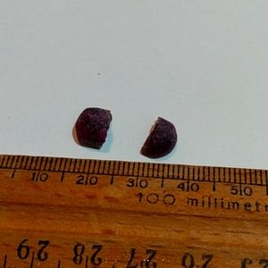 6.75ct 2 halves Kashmir untreated ruby crystal lot